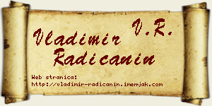 Vladimir Radičanin vizit kartica
